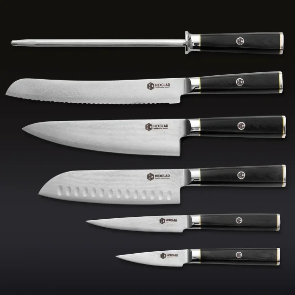 Master Series Damascus Steel Knife Set, 6-pc