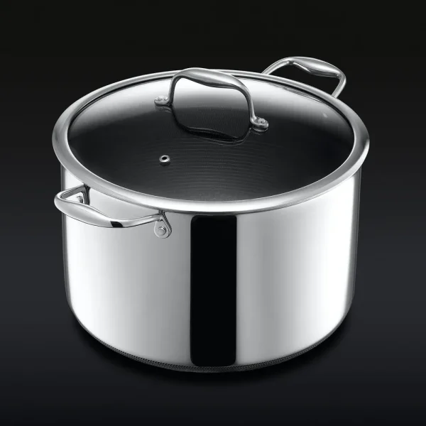 Hybrid Stock Pot with Lid, 10-Qt