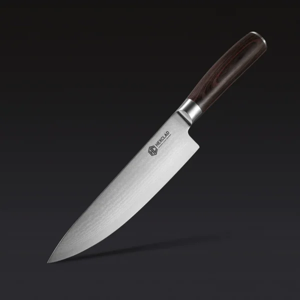Damascus Steel Chef's Knife, 8" (Espresso)